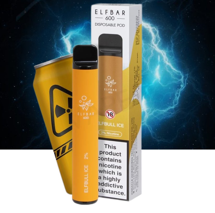 Elf bar 2% Nicotine Disposable 600 Puffs Vape - Energy Ice