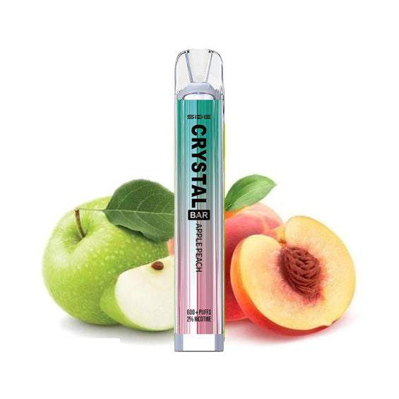 SKE Crystal Bar 2% Nicotine Disposable 600 Puffs Vape - Apple Peach