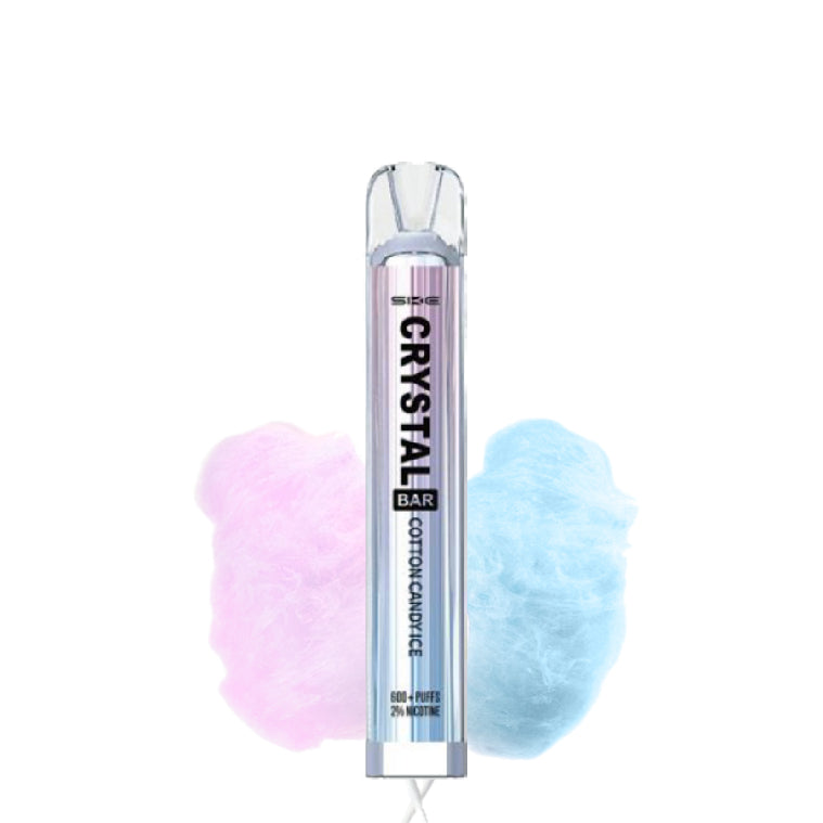 SKE Crystal Bar 2% Nicotine Disposable 600 Puffs Vape - Cotton Candy Ice
