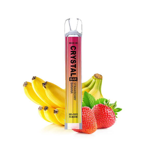 SKE Crystal Bar 2% Nicotine Disposable 600 Puffs Vape - Strawberry Banana