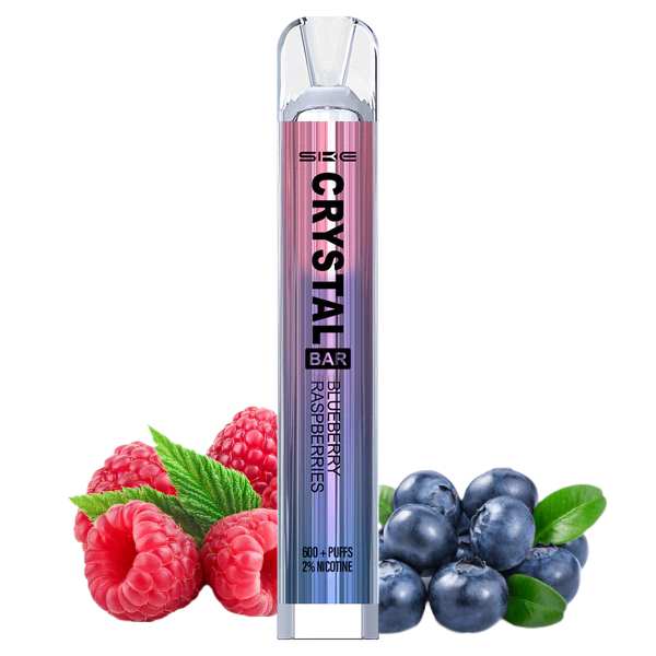 SKE Crystal Bar 2% Nicotine Disposable 600 Puffs Vape - Blueberry Raspberries