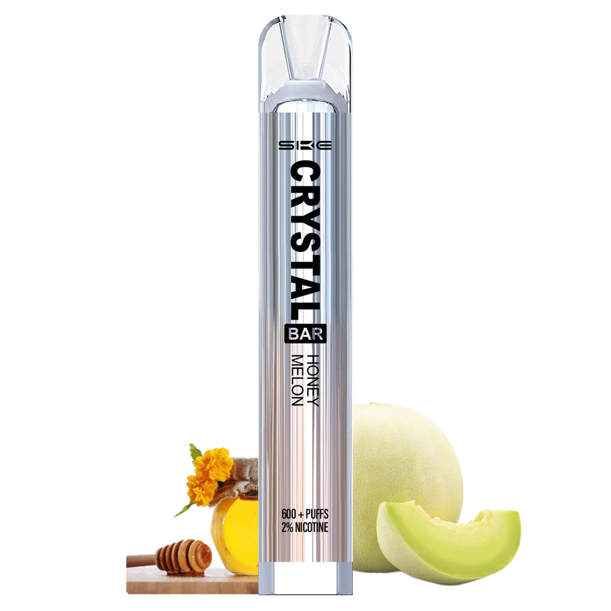 SKE Crystal Bar 2% Nicotine Disposable 600 Puffs Vape - Honey Melon