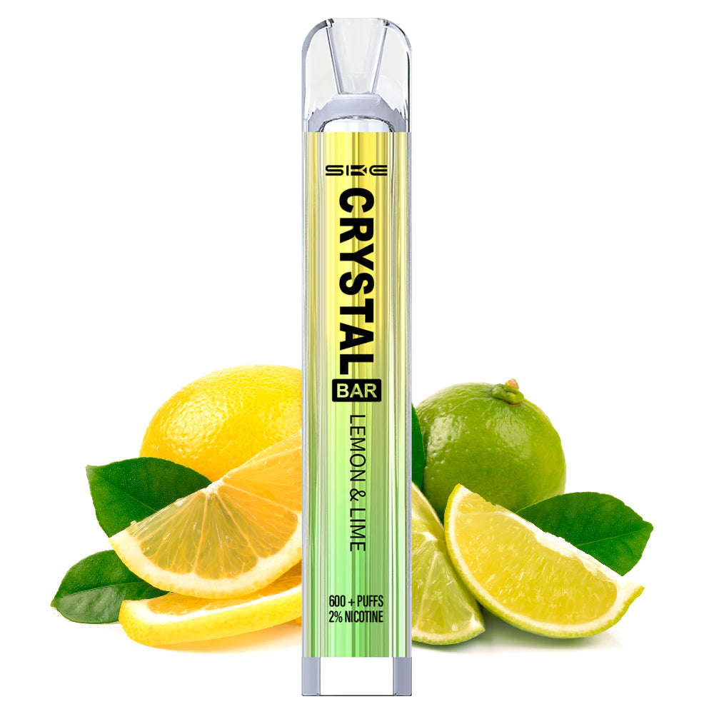 SKE Crystal Bar 2% Nicotine Disposable 600 Puffs Vape - Lemon and Lime