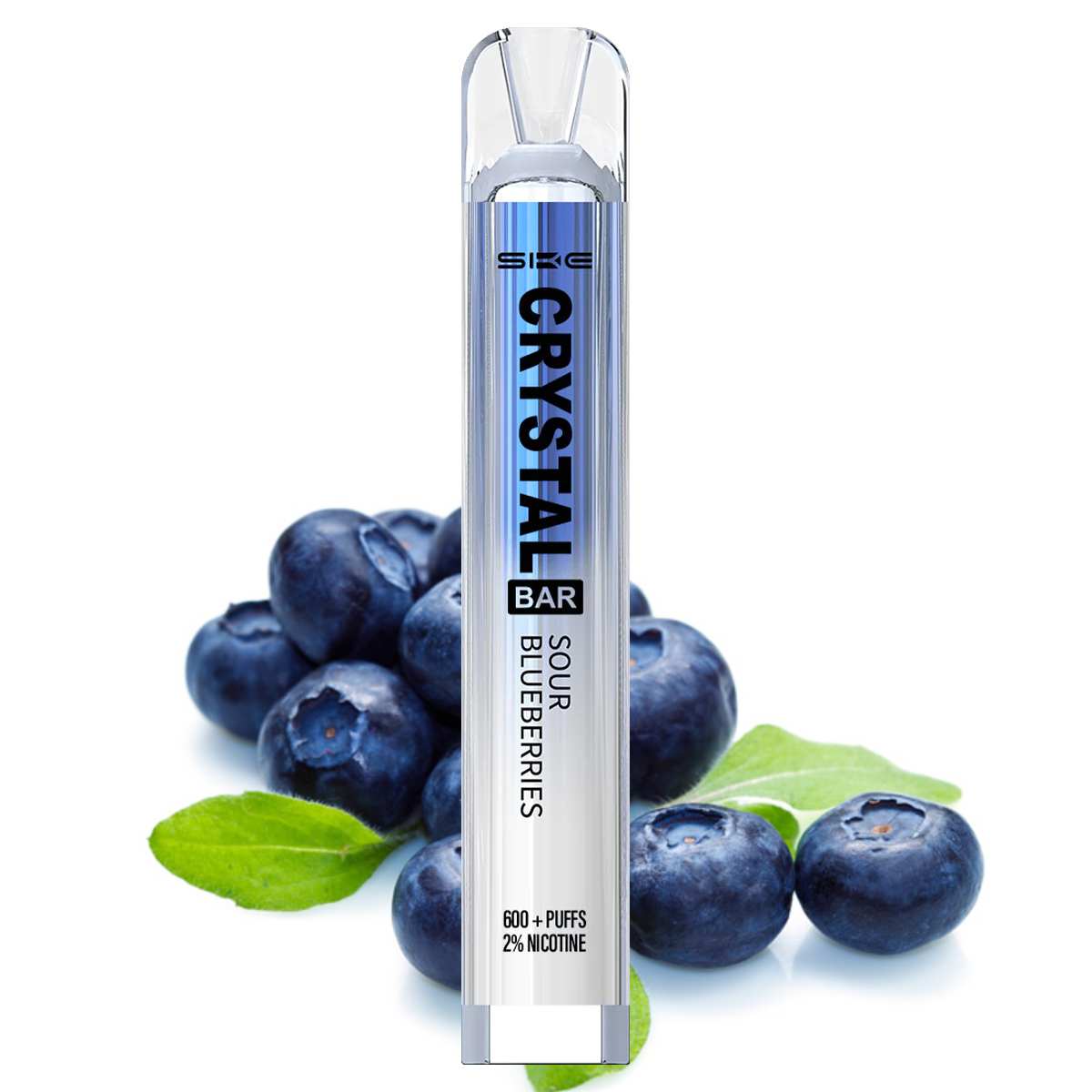 SKE Crystal Bar 2% Nicotine Disposable 600 Puffs Vape - Sour Blueberries